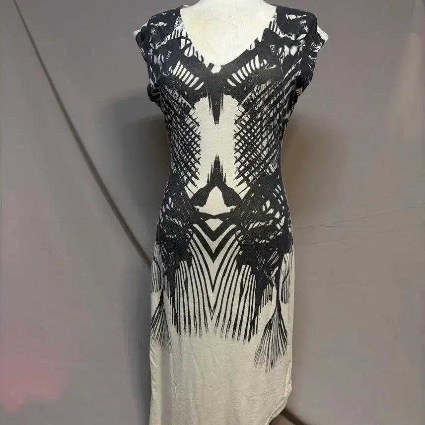 [BUNJANG] Summer Print Short Sleeve Dress 66 / 한여름 프린트 반팔 원피스 66