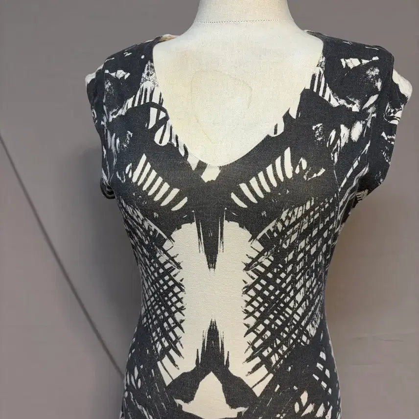 [BUNJANG] Summer Print Short Sleeve Dress 66 / 한여름 프린트 반팔 원피스 66