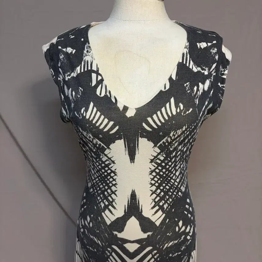 [BUNJANG] Summer Print Short Sleeve Dress 66 / 한여름 프린트 반팔 원피스 66