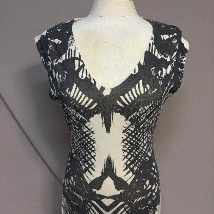 [BUNJANG] Summer Print Short Sleeve Dress 66 / 한여름 프린트 반팔 원피스 66