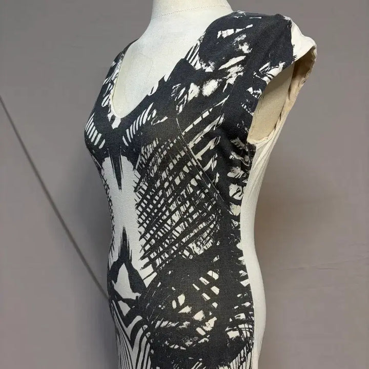 [BUNJANG] Summer Print Short Sleeve Dress 66 / 한여름 프린트 반팔 원피스 66