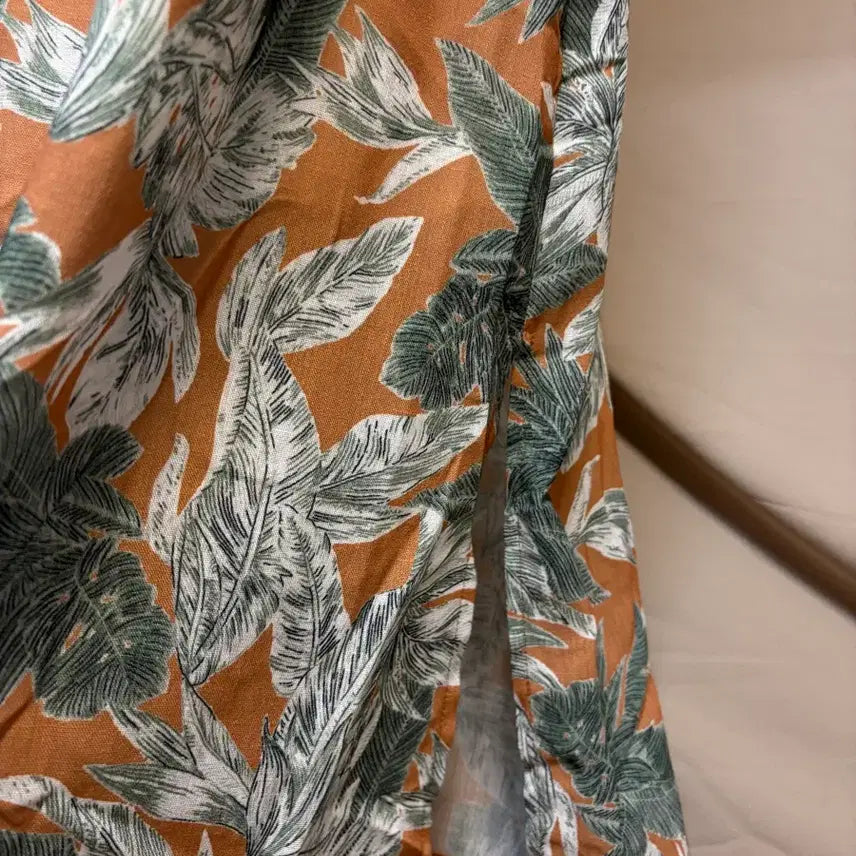 [BUNJANG] Off-Shoulder Floral Shirred Maxi Dress / 오프숄더 휴양지룩 플라워 패턴 셔링 원피스
