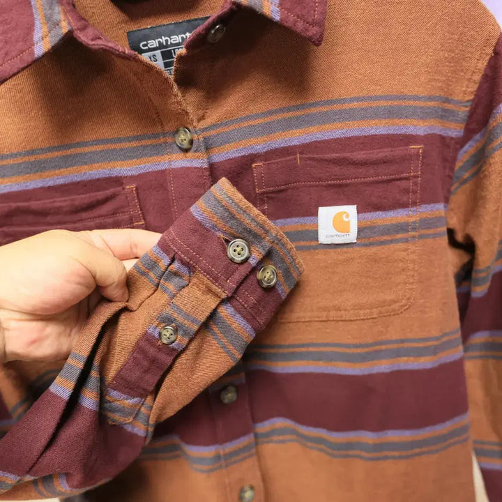 [BUNJANG] Carhartt Brown Check Shirt / 칼하트 감성 브라운 체크 셔츠 남녀공용