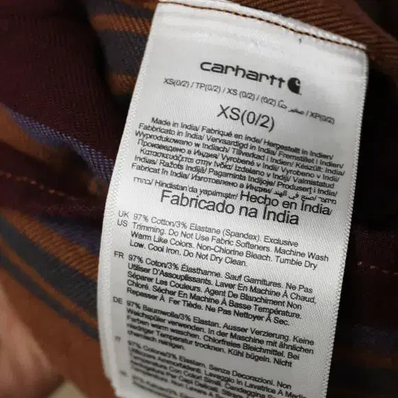 [BUNJANG] Carhartt Brown Check Shirt / 칼하트 감성 브라운 체크 셔츠 남녀공용