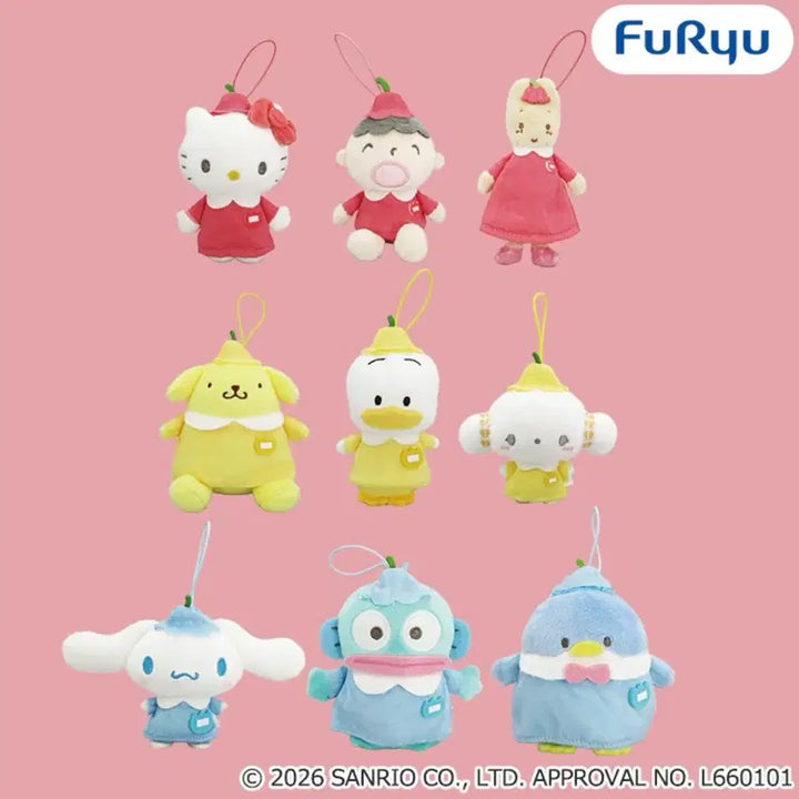 [BUNJANG] Sanrio Colorful Tulip School Uniform Mascot Keyring / (예약) 산리오 컬러풀 튤립 학교 교복 갸루 헤이세이 마스코트 인형 키링