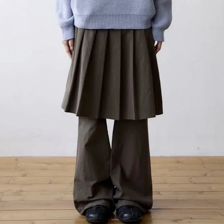 [BUNJANG] TCM Layered Skirt Pants / 더콜디스트모먼트 TCM skirt layered pants