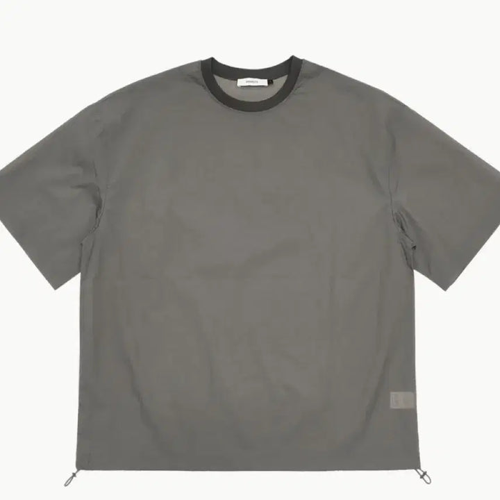 [BUNJANG] AMOMENTO Sheer Drawstring Top Charcoal / 아모멘토 sheer drawstring top 차콜