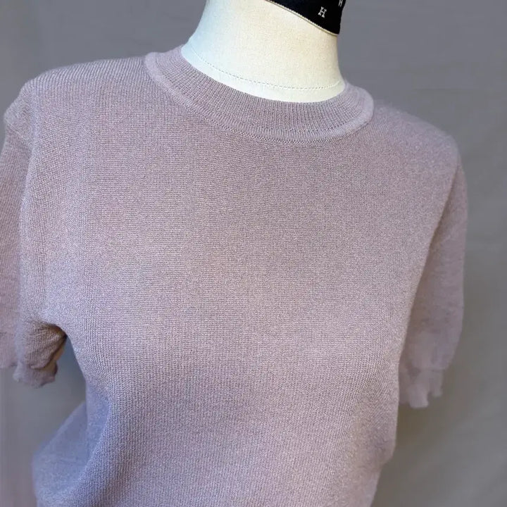 [BUNJANG] Cocoa Summer Knit T-Shirt / 코코아 여름원사니트 반팔티셔츠 라운드넥