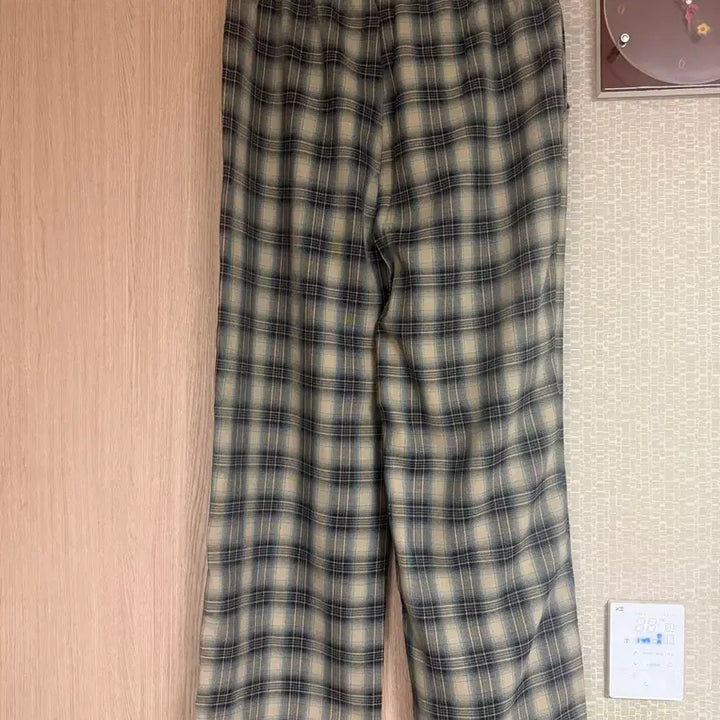 [BUNJANG] Unisex 2-Way Check Thin Cotton Pants / 새상품 2way체크 얇은 면바지 한여름 가능 남여공용