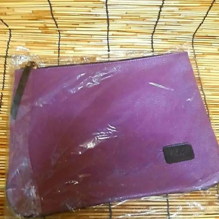[BUNJANG] St. Scott Purple Leather Clutch Bag / 세인트스코트 퍼플 레더 클러치 백