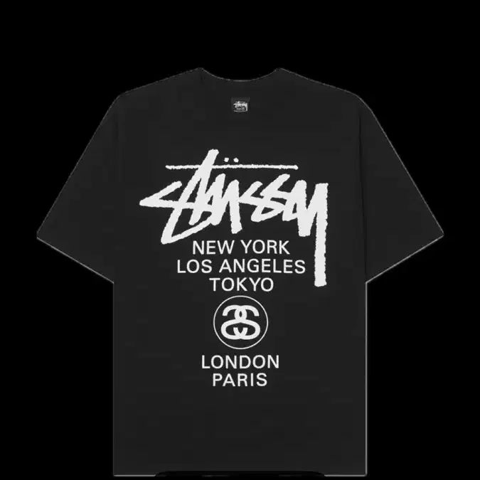 [BUNJANG] Stussy World Tour T-shirt / 스투시 월드투어 반팔