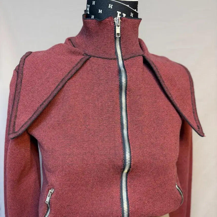 [BUNJANG] Hermes Style Burgundy Jacket / 에느메스 스타일 여성 자켓 버건디 55
