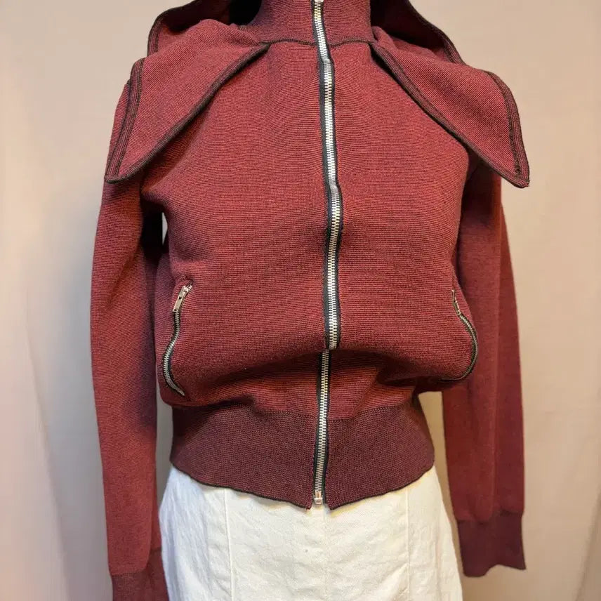 [BUNJANG] Hermes Style Burgundy Jacket / 에느메스 스타일 여성 자켓 버건디 55