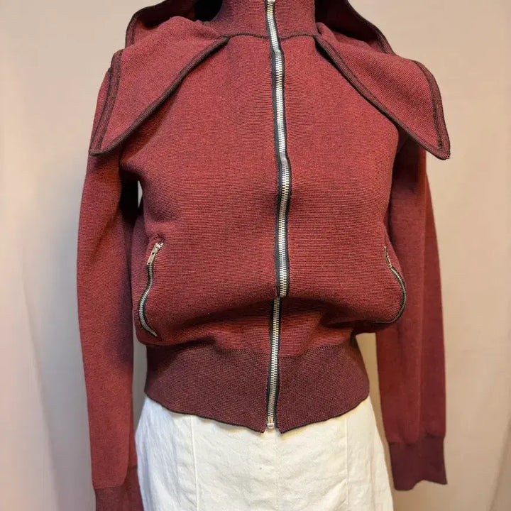 [BUNJANG] Hermes Style Burgundy Jacket / 에느메스 스타일 여성 자켓 버건디 55