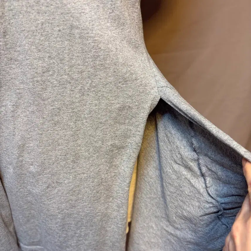 [BUNJANG] Cotton Blend Gray Wrap Dress / 면100 반팔 그레이 매듭 랩 원피스