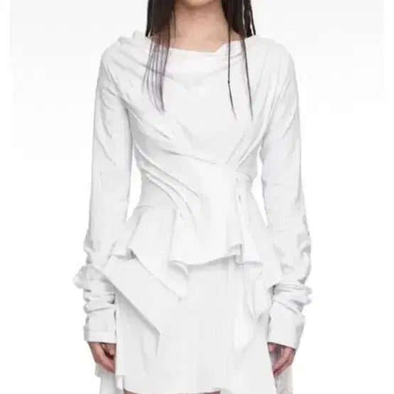 [BUNJANG] INCLINE Draping Long Sleeve / 나체 드레이프 롱슬리브 INCLINE DRAPING LONG SLEEVE