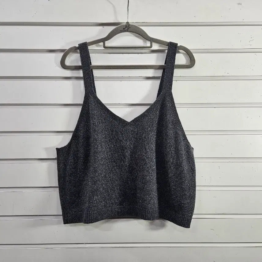 [BUNJANG] Jin Gray Pearl Back Slit Knit Tank Top / 진그레이  펄 뒷트임  끈니트조끼66/보물찾기천사