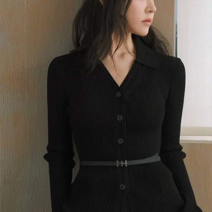 [BUNJANG] Mehvie Jeue Cardigan Black / Mehvie 메비 주에 가디건 블랙