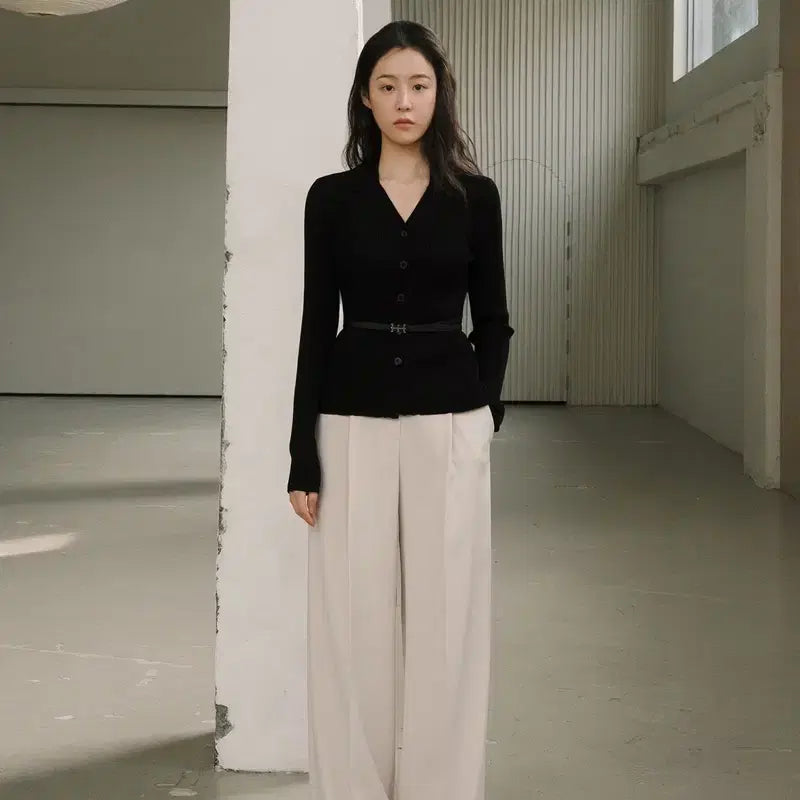 [BUNJANG] Mehvie Jeue Cardigan Black / Mehvie 메비 주에 가디건 블랙