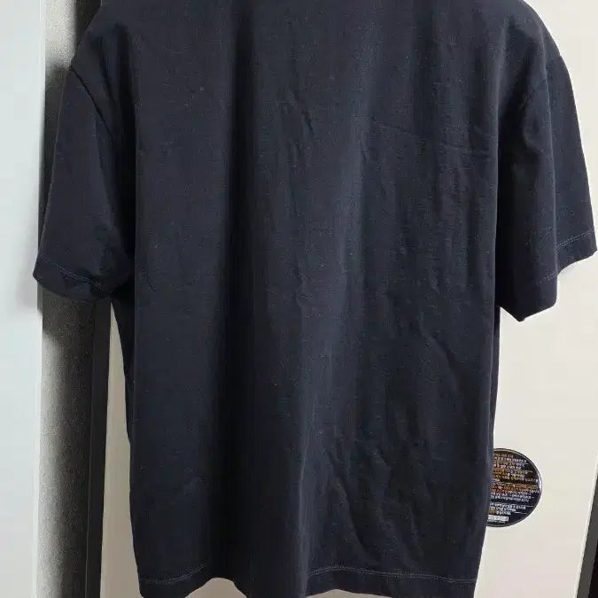 [BUNJANG] Time Homme Applique Short Sleeve T-shirt (Black) / 타임옴므 25SS 아플리케 반팔 95