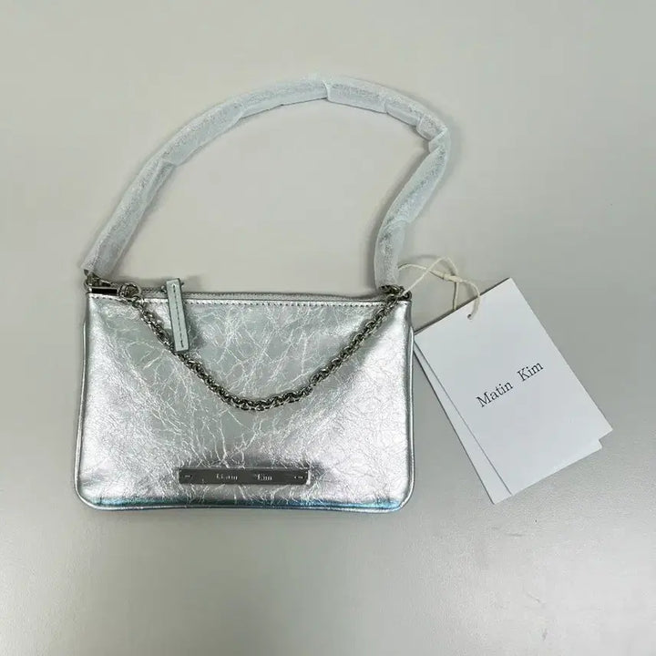 [BUNJANG] Matinkim Glossy Leather Micro Silver Mini Bag / [정품/새상품] 마뗑킴 글로시 레더 마이크로  실버 미니백