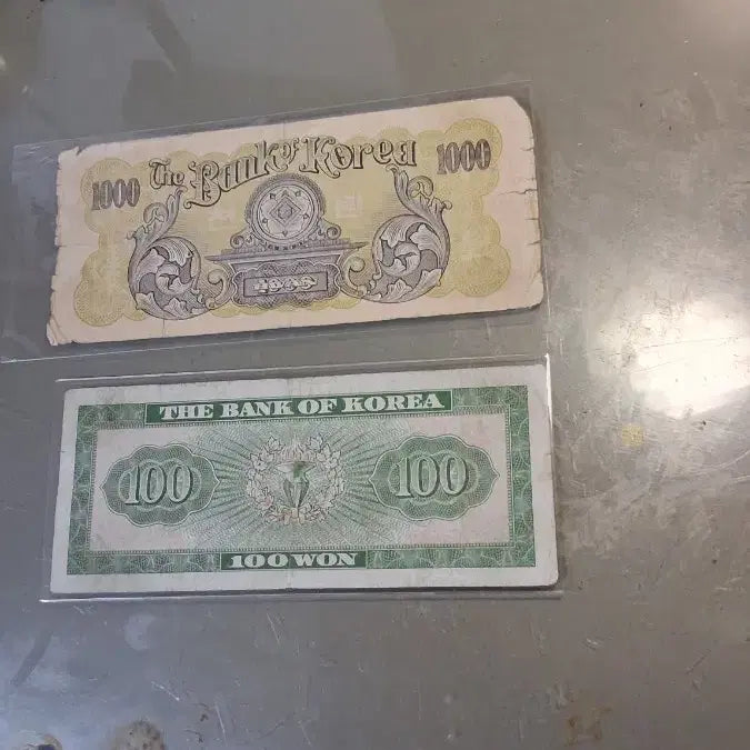 [BUNJANG] Korean Banknote 1000/100 Won / 한국 은행권 천원/백원 2종