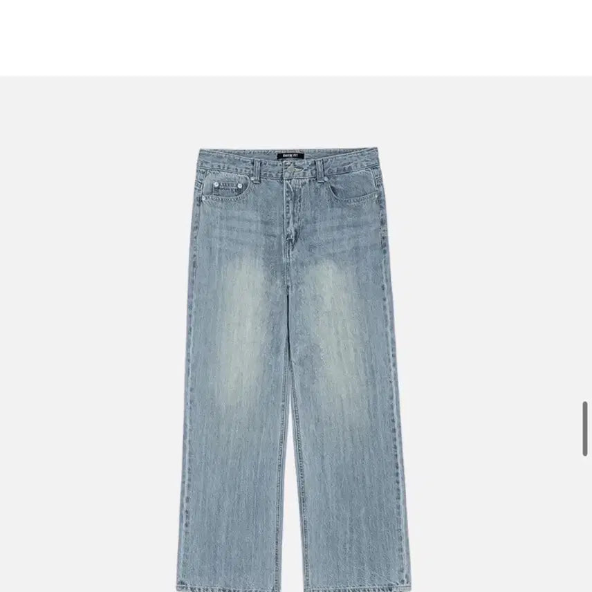 [SOLD OUT] (새상품)(L)드로우핏 유주얼 세미 와이드 데님 팬츠 DUSTY BLUE