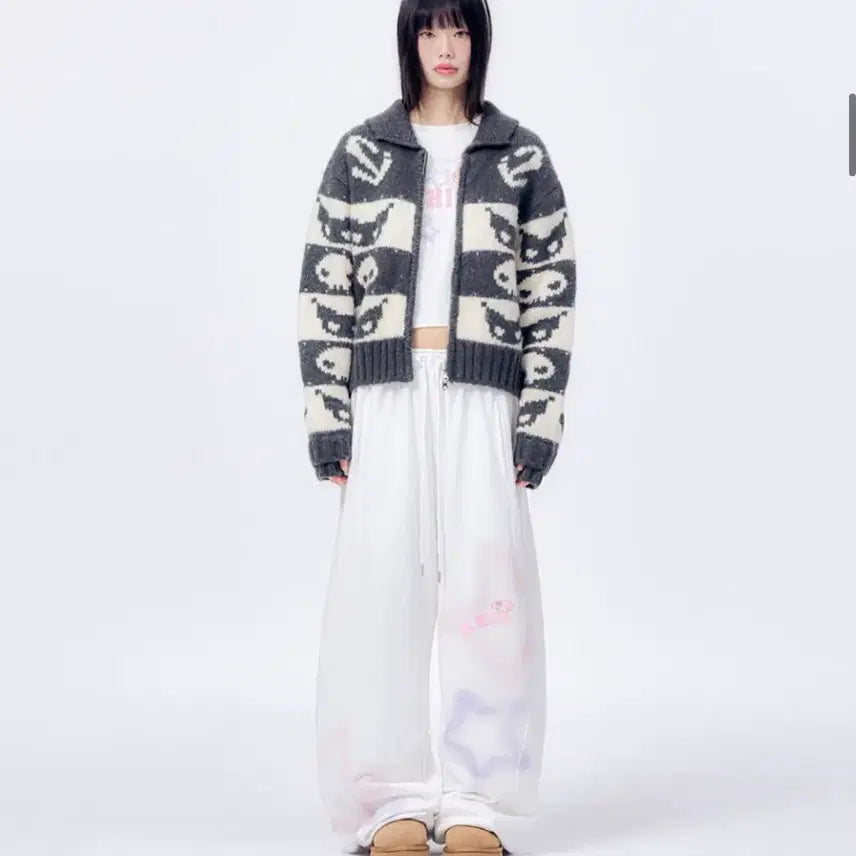 [BUNJANG] KUROMI Cowichan Zip Cardigan / [새상품] KUROMI COWICHAN ZIP CARDIGAN