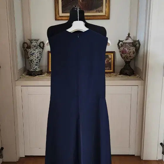 [BUNJANG] 8 Seconds Navy Long Pleated Dress / 8세컨즈  네이비색 롱원피스