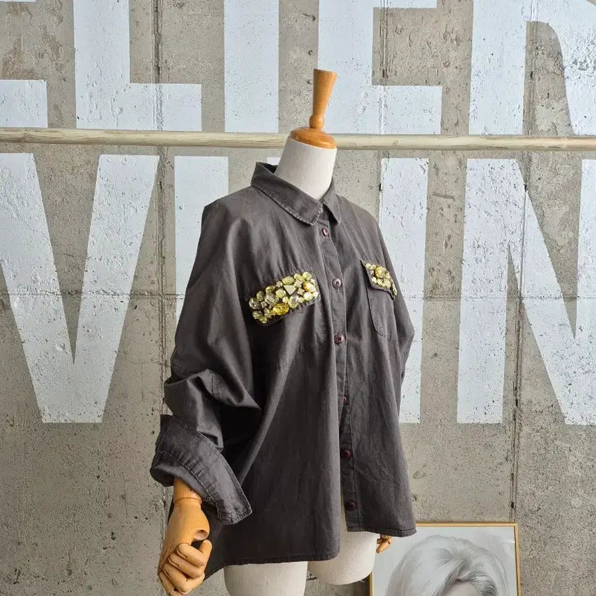 [SOLD OUT] 빈티지 스톤장식 셔츠