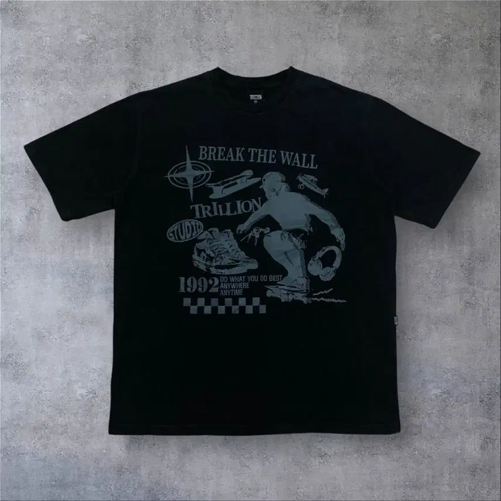 [SOLD OUT] 트릴리온 프린팅 빅로고 블랙 반팔티