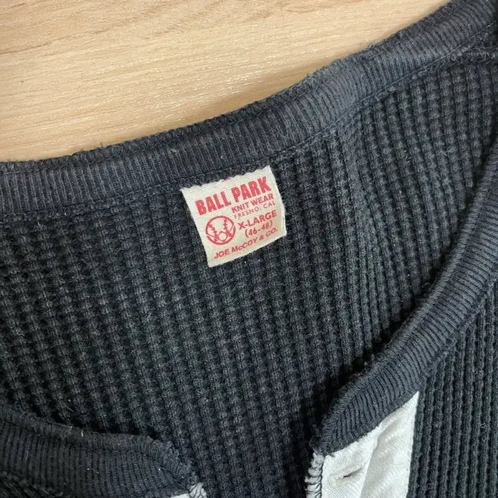 [SOLD OUT] [XL] 리얼맥코이 볼파크 와플 헨리넥