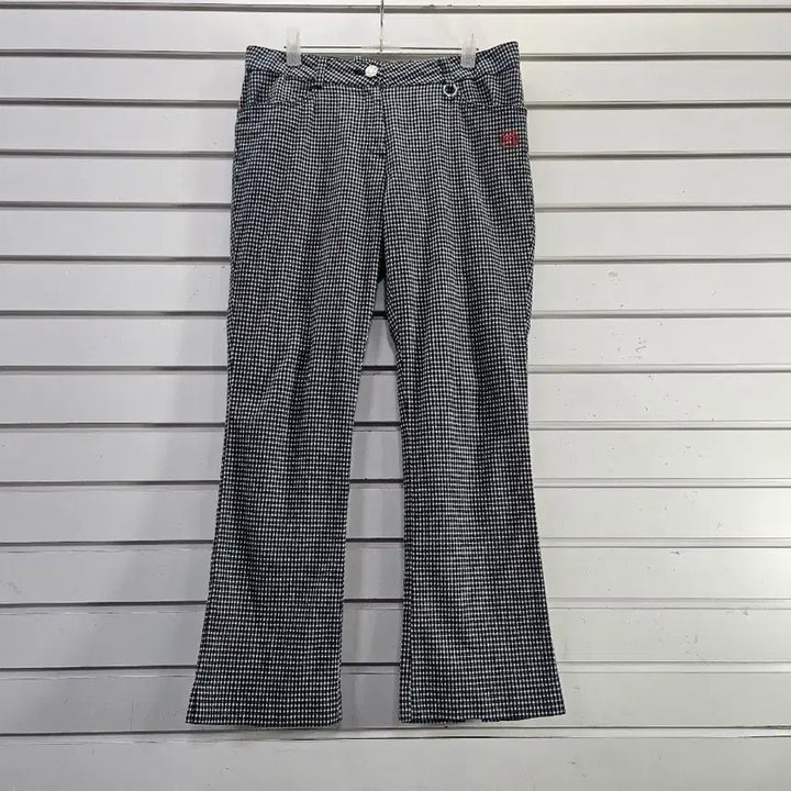 [SOLD OUT] 봄/체크무늬 부인복 자수장식 밑단뒷트임 바지/보