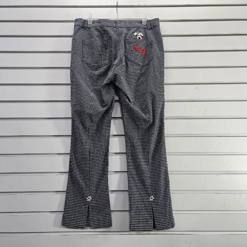 [SOLD OUT] 봄/체크무늬 부인복 자수장식 밑단뒷트임 바지/보
