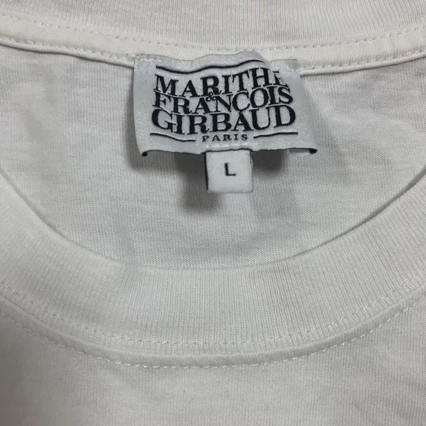 [SOLD OUT] 마리떼 프랑소와저버 스펠아웃 빅로고 화이트 반팔티