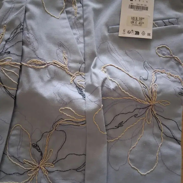 [BUNJANG] ZARA Floral Embroidery Pants / 자라 플라워 자수 바지