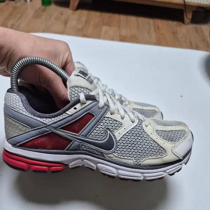 [BUNJANG] Nike Flywire Running Shoes - White/Red / 나이키 플라이와이어 런닝화 화이트/레드