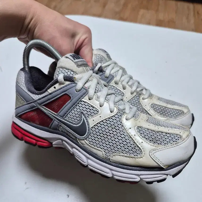 [BUNJANG] Nike Flywire Running Shoes - White/Red / 나이키 플라이와이어 런닝화 화이트/레드