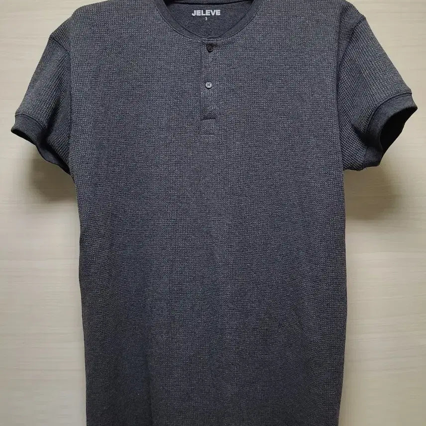 [SOLD OUT] JELEVE 제이엘브 차콜색 와플 반팔티