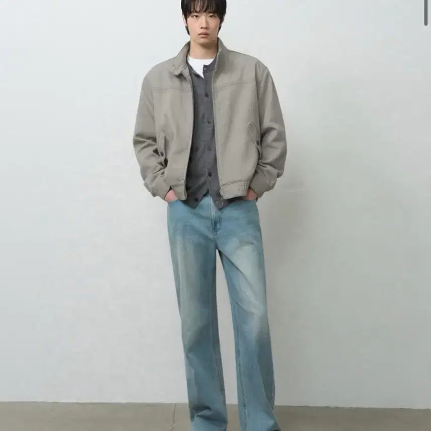 [SOLD OUT] (새상품)(L) 드로우핏 이글 해링턴 워싱 자켓[LIGHT GREY]판매