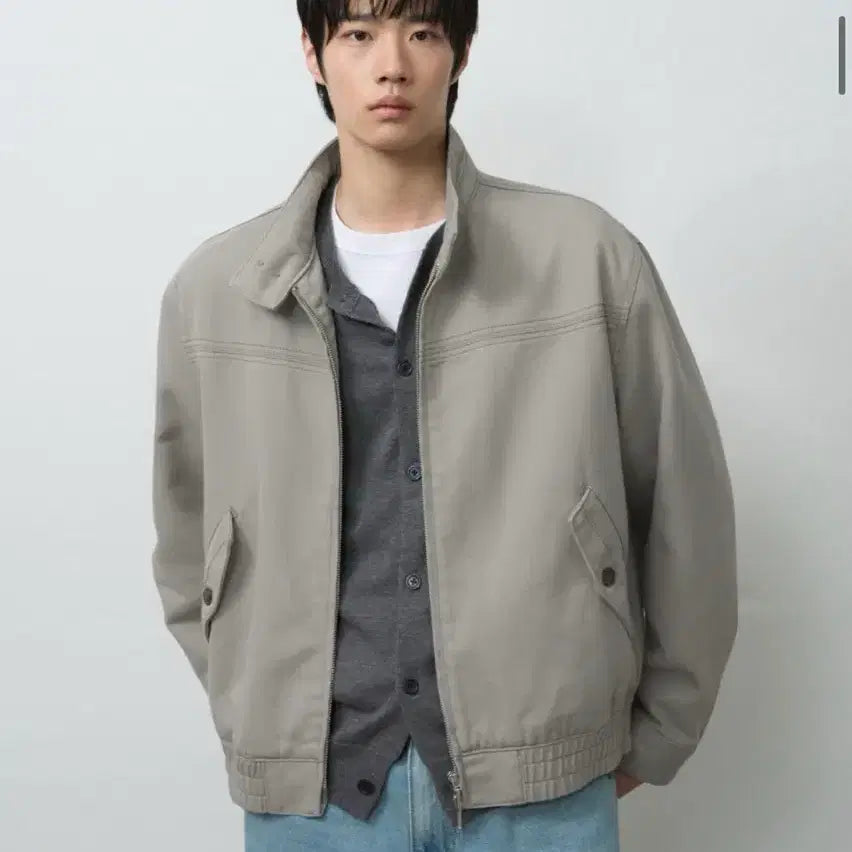 [SOLD OUT] (새상품)(L) 드로우핏 이글 해링턴 워싱 자켓[LIGHT GREY]판매