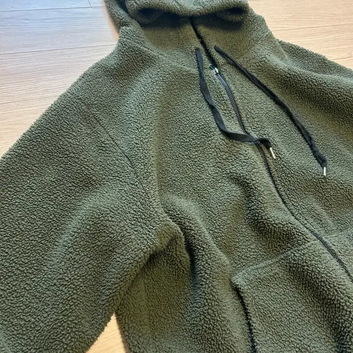 [BUNJANG] Deep Green Fleece Jogger Set / 딥그린 플리스 조거셋업