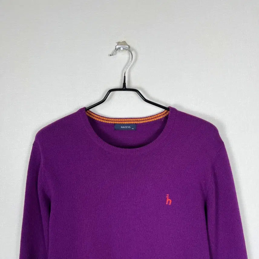 [BUNJANG] Hazzys Purple Round Knit Sweater (Men&