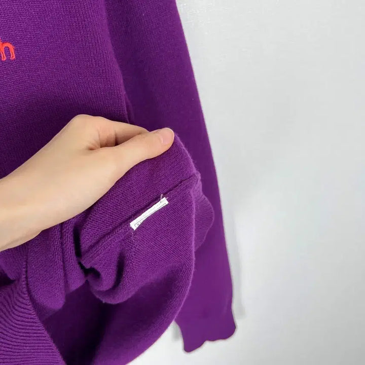 [BUNJANG] Hazzys Purple Round Knit Sweater (Men&