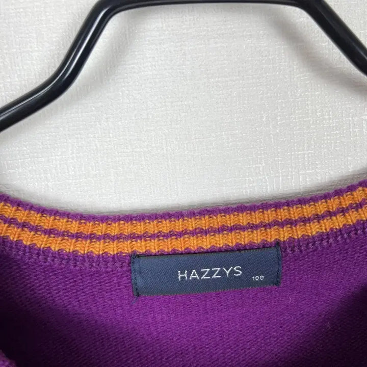 [BUNJANG] Hazzys Purple Round Knit Sweater (Men&