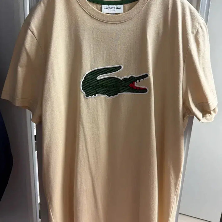 [SOLD OUT] 라코스테 빅로고 반팔 티셔츠 베이지 M