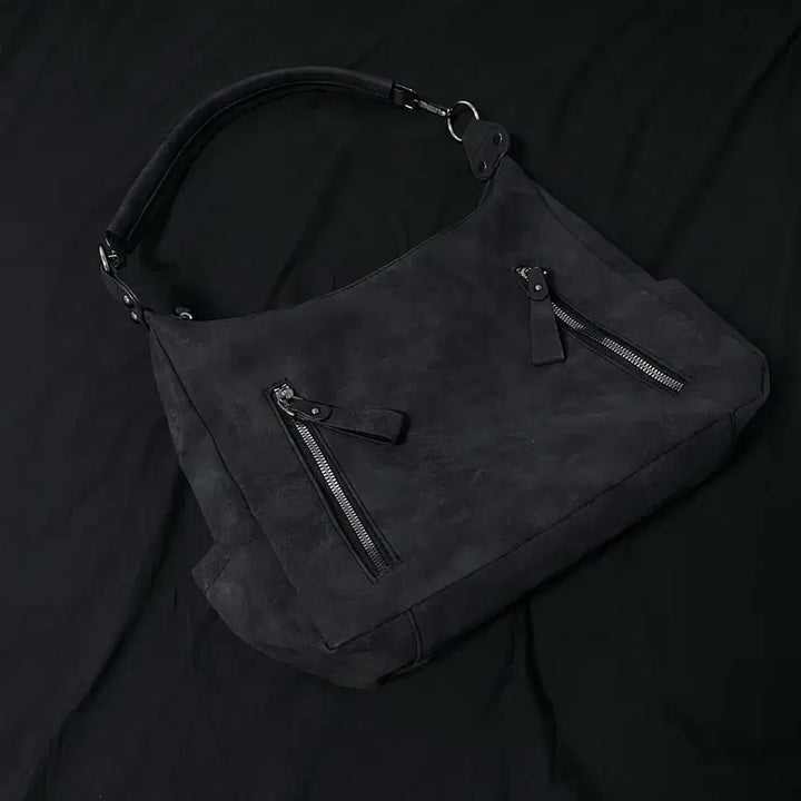 [BUNJANG] Softie Suede Hobo Bag (Black) / softie 소프티 스웨이드 숄더백 벤더백 (블랙) 에이블리