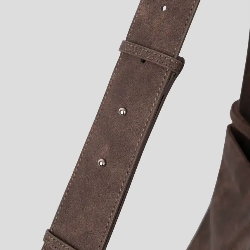 [BUNJANG] Vintage Leather Pocket Shoulder Bag / 빈티지 레더 포켓 숄더백