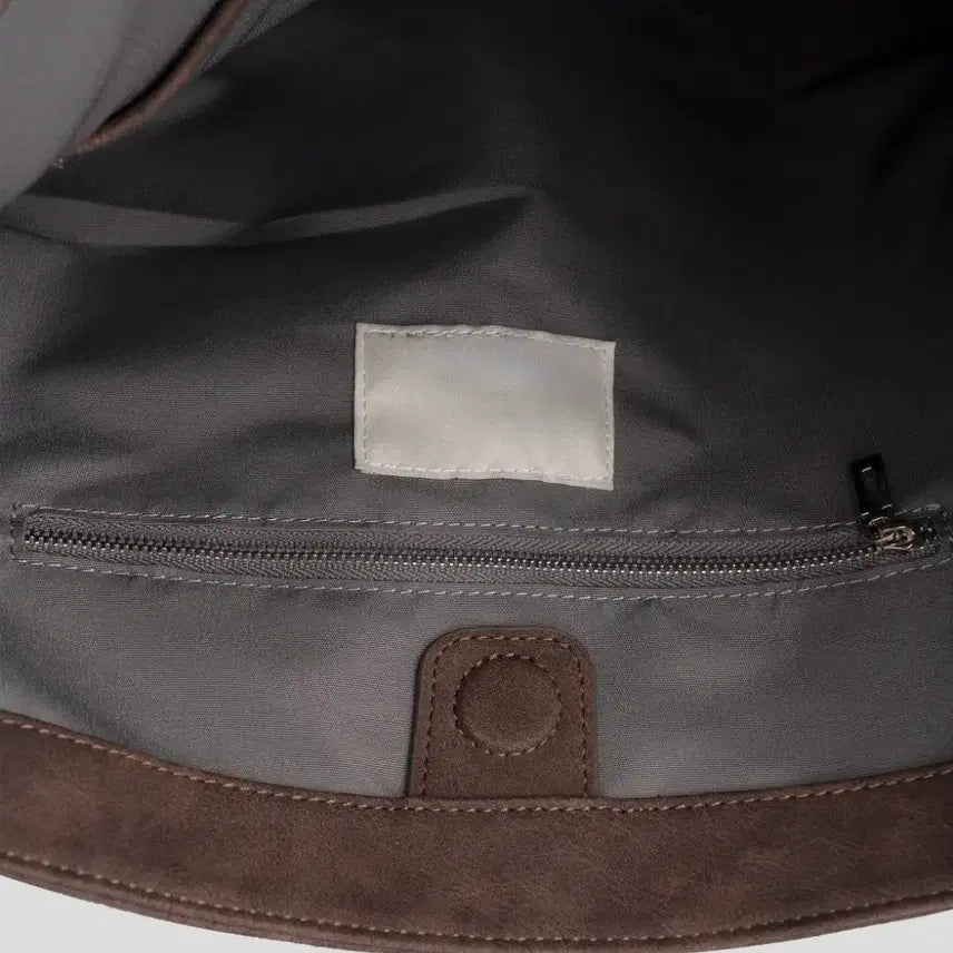 [BUNJANG] Vintage Leather Pocket Shoulder Bag / 빈티지 레더 포켓 숄더백