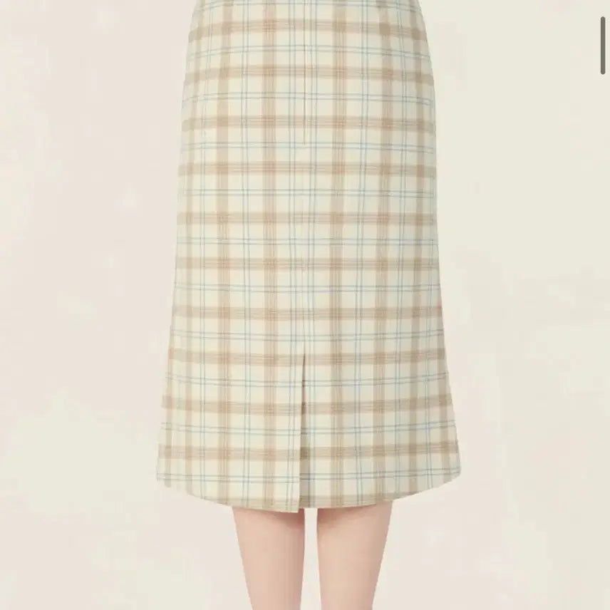 [BUNJANG] OiOi Beige Check Long Skirt / 빈티지 오아이오아이 체크 베이지 롱스커트